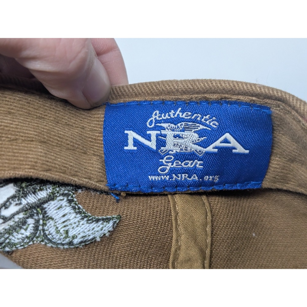 Vintage NRA‎ National Rifle Association Baseball Hat Cap Canvas Camo Hunting Y2K - Picture 8 of 8